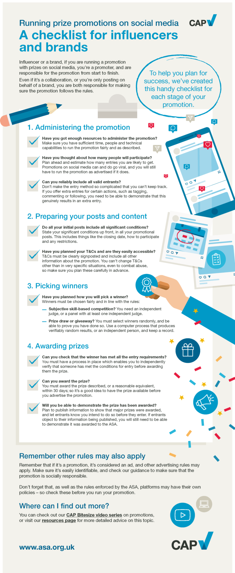 An ASA and CAP checklist for people running promotions and competitions on social media